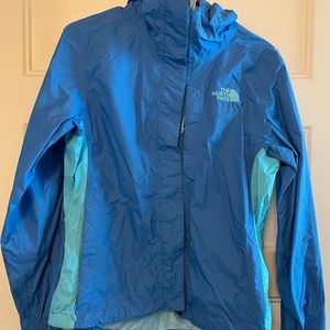 Blue north face rain jacket windbreaker